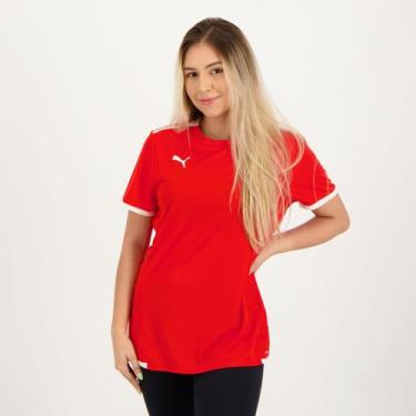 Imagem de Camiseta Puma Teamliga Feminina Vermelha