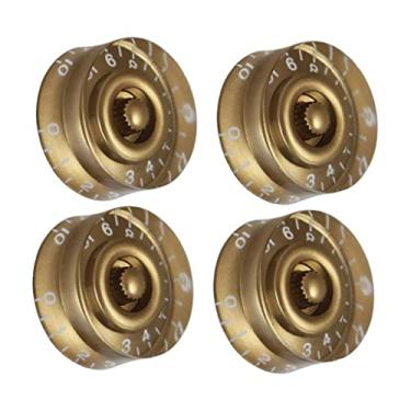 Imagem de Colaxi Conjunto de 4 Botões de Controle de Guitarra com Números Brancos para Guitarra Elétrica