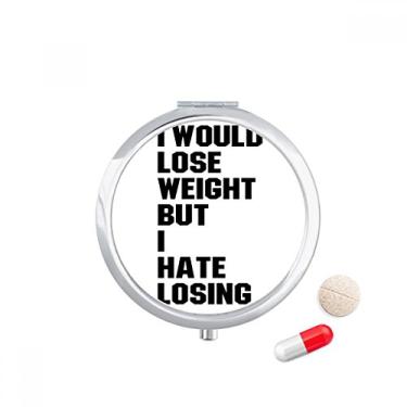 Imagem de Estojo de comprimidos preto inglês para perder peso, caixa de armazenamento de remédios