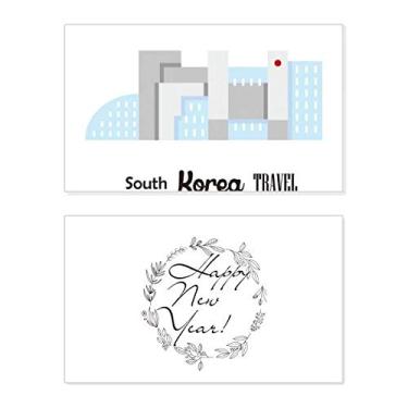 Imagem de South Korea Landmarks The Building New Year Festival Cartão de felicitações Bless Message Present