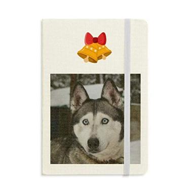Imagem de Caderno de fotografia Husky Snow Dog Animal mas Jingling Bell