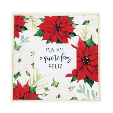 Imagem de Guardanapo De Papel C/20Folhas Decoração Natal 25Cm C/Flores