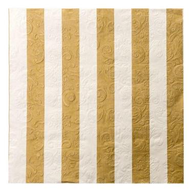 Imagem de Guardanapo de papel Deco Natal C/20 Folhas Listrado Ouro