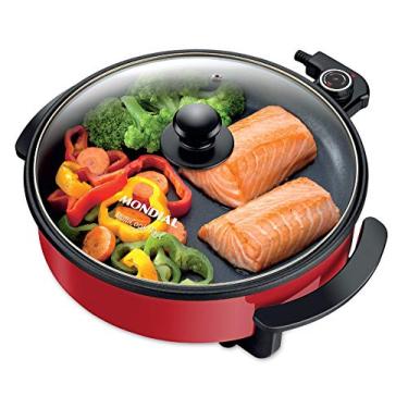 Imagem de Panela Elétrica Redonda, Mondial, Vermelho, 1200W, 220V - PE-28