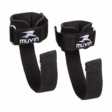 Imagem de Strap de Musculação com Munhequeira Muvin - Ideal Para Levantamento de Peso - Strap em Algodão e Fecho de Contato - Munhequeira de EVA com Poliéster - Para Todos os Punhos - Confortável