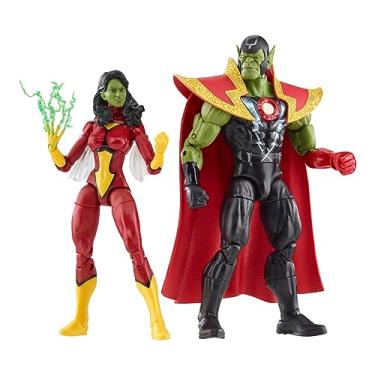 Imagem de Marvel, Action Figure, Rainha Skrull e Super-Skrull, Vingadores 60° Aniversário, Legends Series - Figura Retrô com 15 cm - A partir de 4 Anos