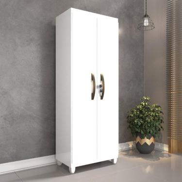 Imagem de Armário Multiuso 2 Portas com Chave Master IMOP Móveis Branco
