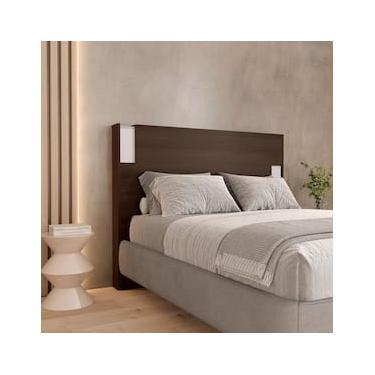 Imagem de Cabeceira para Cama Box Casal e Queen Bartira Diplomata com Revestimento em Finish Foil