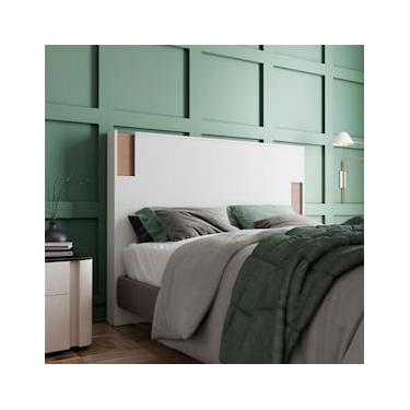 Imagem de Cabeceira para Cama Box Casal e Queen Bartira Diplomata com Revestimento em Finish Foil
