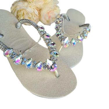 Imagem de Havaianas com Glitter e Pedraria Boreal Fim de Ano Noiva
