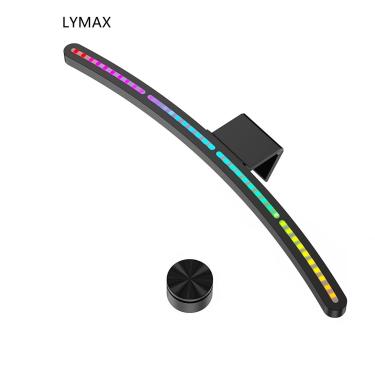 Imagem de Lymax-Curved RGB Color Monitor Light  Sensível ao Som  PC de Música  Jogo de Suspensão