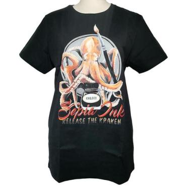 Imagem de Camiseta Masculina Colcci Estampada Manga Curta Sepia Kraken