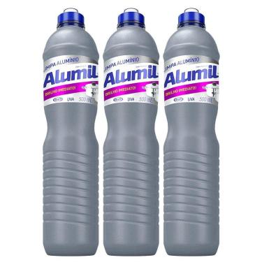 Imagem de Kit 3 Limpa Aluminio Alumil Start 500Ml Cada Perfume De Uva