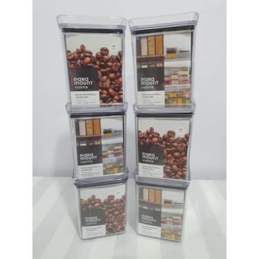 Imagem de KIT 06 POTE HERMÉTICO LUMINI QUADRADO 1.000 ML