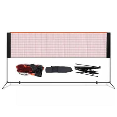 Imagem de Rede De Badminton Com Suporte 10/14/17/20 Pés, Conjunto De Rede Dobrável De Pickleball De Tênis E Vôlei, Para Campo Esportivo Interno (Size : 4.1m/14ft)