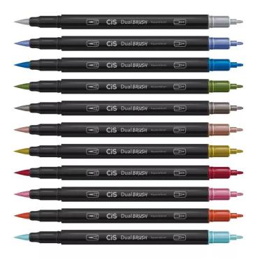 Imagem de Kit Marcador Dual Brush Aquarelavel Cis Escolha As Cores