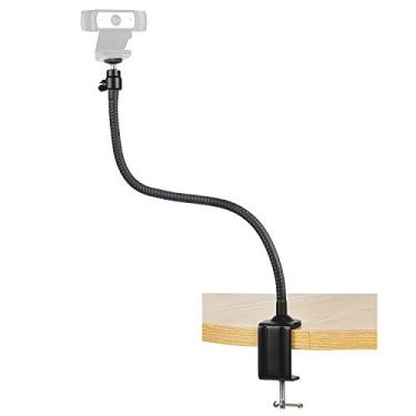 Imagem de AceTaken - Suporte para Webcam - Braço Flexível de 63 cm para Logitech C920s, C920, C930e, C922x, C930, C922, C925e, C615, Brio - Preto - Mesa