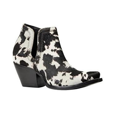 Imagem de ARIAT Bota feminina WMS Dixon Haircalf Blk and Wht Hair on Western, Cabelo preto e branco, 6