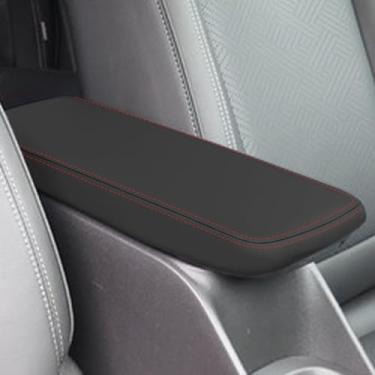 Imagem de YOFAMO Para Chevrolet Trax 2024 Acessórios Capa de Apoio de Braço de Carro Impermeável Almofada de Console Central Resistente a Arranhões Capa Protetora de Couro (Pontos Preto + Vermelho)