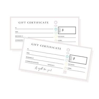Imagem de Vales de presente Reiki | Pacote com 30 | Cartão de presente de tamanho de 9,5 x 21 cm | Suprimentos de Reiki | Certificado de presente para pequenas empresas | Suprimentos de massagem e spa | Design