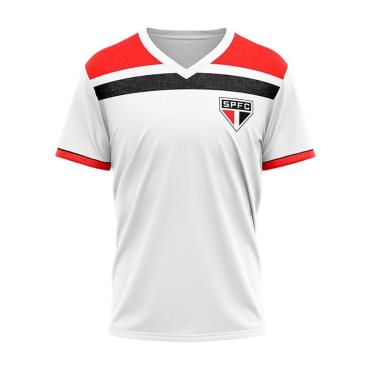 Imagem de Camiseta Braziline São Paulo Entity Masculino - Branco e Vermelho-Masculino