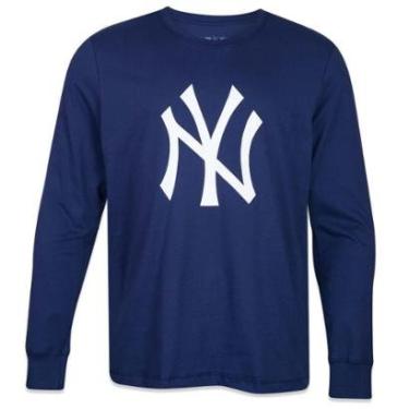 Imagem de Camiseta New Era Manga Longa Mlb New York Yankees Core Marinho-Masculino