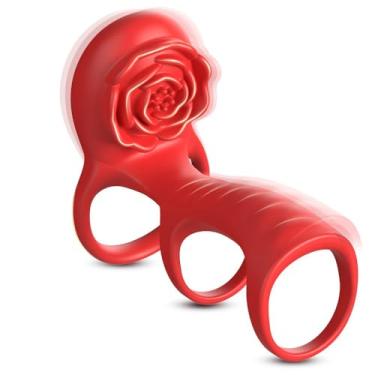 Imagem de Rose vibratória anel Brinquedos sexuais adultos com estimulação do clitóris G, pênis de prazer vibrador de casal brinquedos de sexo para homens ereção de ereção sexual brinquedos