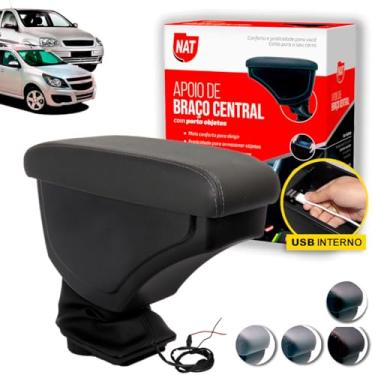 Imagem de Apoio de Braço Corsa Joy Maxx 2002 Até 2012 E Montana 2004 Até 2010 C/Usb (Grafite C/Linha Grafite)