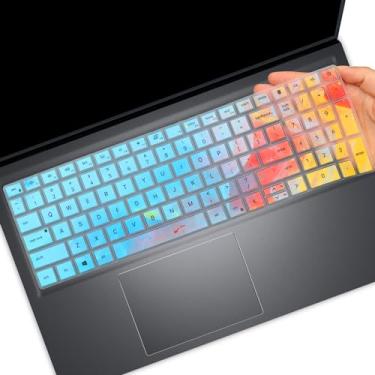 Imagem de Capa de teclado colorida para laptop Dell 15 2025 DC15250 DC15255 15.6, Dell Inspiron 15 3510 3511 3515 3525 3530 3535 5510 5515 5518 7510 15.6, V ostro 351 0 3520 3530 5510 5515 15.6, Inspiron 7610