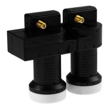 Imagem de Kit Lnb Carona 1x1 com Regulagem Banda Ku HD 4k Universal ultra 2 saidas 1+1 70W 61W 63W 58W a prova de agua!