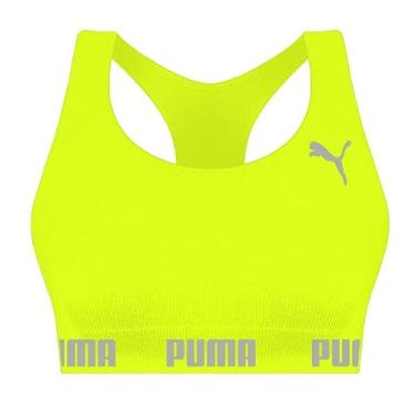 Imagem de Top Sem Costura, Puma, Feminino, Limão Fluor, M