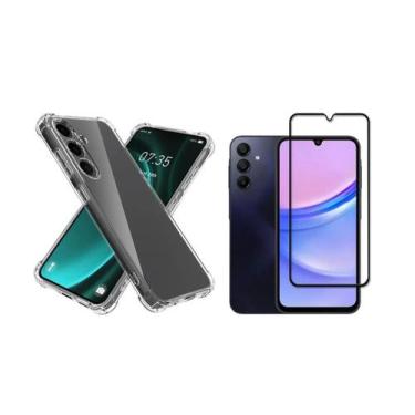 Imagem de Capa Capinha Anti Impacto + Pelicula Vidro 3d Para Samsung Galaxy A15 