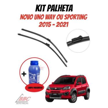 Imagem de Kit 2 Palhetas Limpador de Parabrisa Dianteiro Novo Uno Way ou Sportin