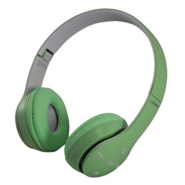 Imagem de Fone Sem Fio Bluetooth Headphone Colorido com Microfone Embutido Wireless Gamer (Verde)