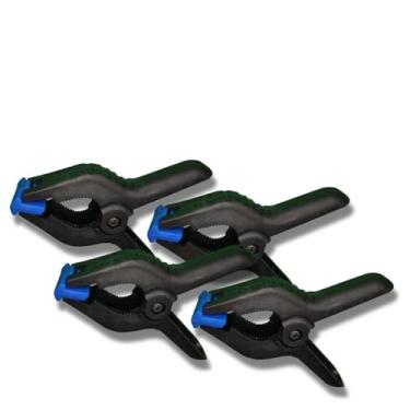 Imagem de Kit 4 Grampo Sargento Multiuso 3 Polegadas Pressão Reforçado Marceneiro Presilha Garra Pinça de Fixação Aperto Rápido