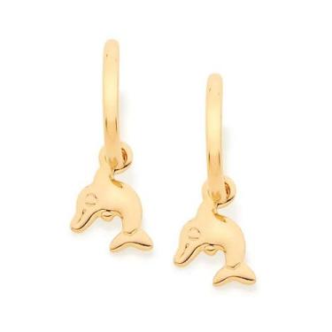 Imagem de Brincos banhado ouro 3x 24k 18k e 22k femininos argola pequenos romman