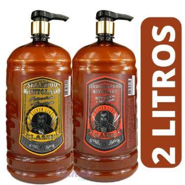Imagem de Kit Shampoo+Condicionador Mentolado Silver Line Barba e Cabelo 2litros