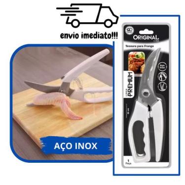 Imagem de Tesoura para Frango Cortar Aves Carnes e Frango Assado Inox - Cozinha 