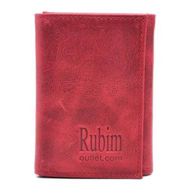 Imagem de Carteira Masculina Couro Pequena Lisa Porta Cartões Moderna - Rubim Ca