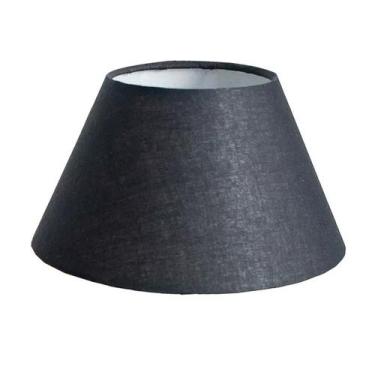 Imagem de Cúpula Para Abajur Tecido Algodão 30 cm x 15 cm x 45 cm Bege, Preto e 