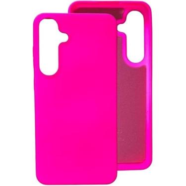 Imagem de Capinha Compatível Com Samsung Galaxy S24, S24 PLUS e S24 ULTRA Linha PREMIUM Colorida Preto, Branco, Vermelho, Azul, Verde, Rosa Transparente Slim Aveludada 3 Camadas (Pink, S24)