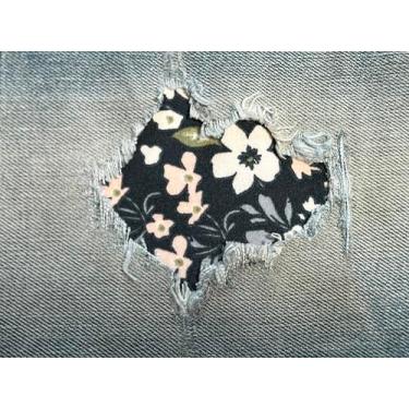 Imagem de Tecido Floral Stretch II Peek-A-Boo Iron On Patches da HoleyPatches em diversas cores/tamanhos - Feito à mão nos EUA (verde floral, conjunto de 5 a 12,7 cm x 12,7 cm)