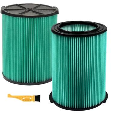 Imagem de ECOMAID Filtro de substituição plissado de 5 camadas VF6000 compatível com aspiradores de pó molhado e seco Ridgid 15-20 galões WD5500 WD0671 WD6425 WD7000 WD1280 WD1851 WD1680 WD1956 RV2400A 1400A