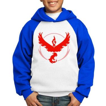 Imagem de Moletom Infantil Team Valor - Foca na Moda, Branco, Azul, 12