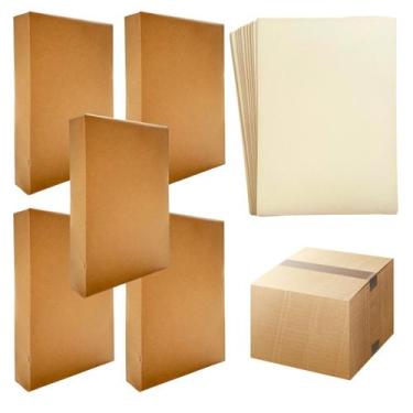 Imagem de 8 Pacotes Papel A4 Sulfite 4000 Folhas Resma Reciclado NFe - Paspaper