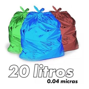 Imagem de Saco De Lixo 20 Litros Colorido 500 Unidades - HIGIPACK