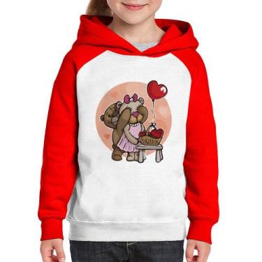 Imagem de Moletom Infantil Ursinhos Fofos - Foca na Moda, Branco, Vermelho, 8