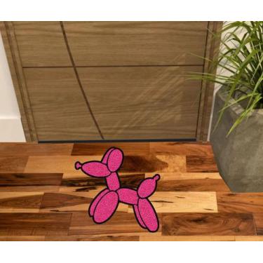 Imagem de Tapete rosa formato bexica cachorro. divertido e tematico. - ZAP TAPET