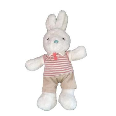 Imagem de Coelho de Pelúcia Camisa Listrada - 41cm - 1 unidade - Rizzo