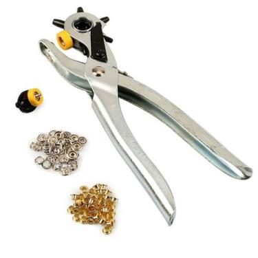 Imagem de Alicate Vazador 6 Pontos Aplicador Botão de Pressão e Ilhós - Levolpe